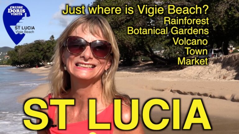 St Lucia, Port Castries Guide film – 40k views – Vigie Beach, Volcano and Rain Forest